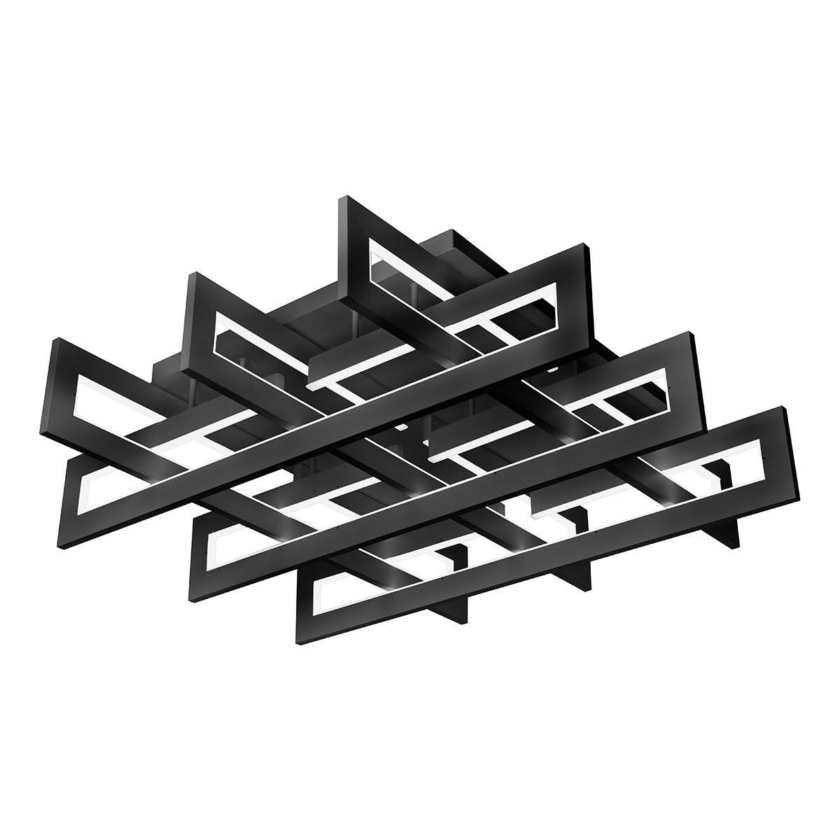 люстры потолочный светодиодный светильник iledex stalker 9082-800*800-x 192w bk, доставка по Казахстану 