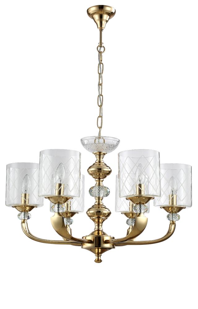 Картинка Люстра Crystal Lux GRACIA SP6 GOLD Crystal Lux 0700/306