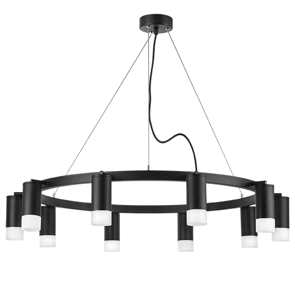 люстры lr0203701 подвесной светильник rullo 10х50w gu10 черный (571020+214437-10+202431-10), доставка по Казахстану 