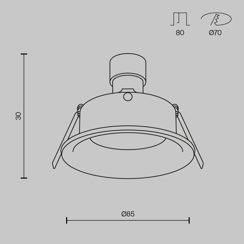 Картинка Встраиваемый светильник Maytoni Slim DL027-2-01B