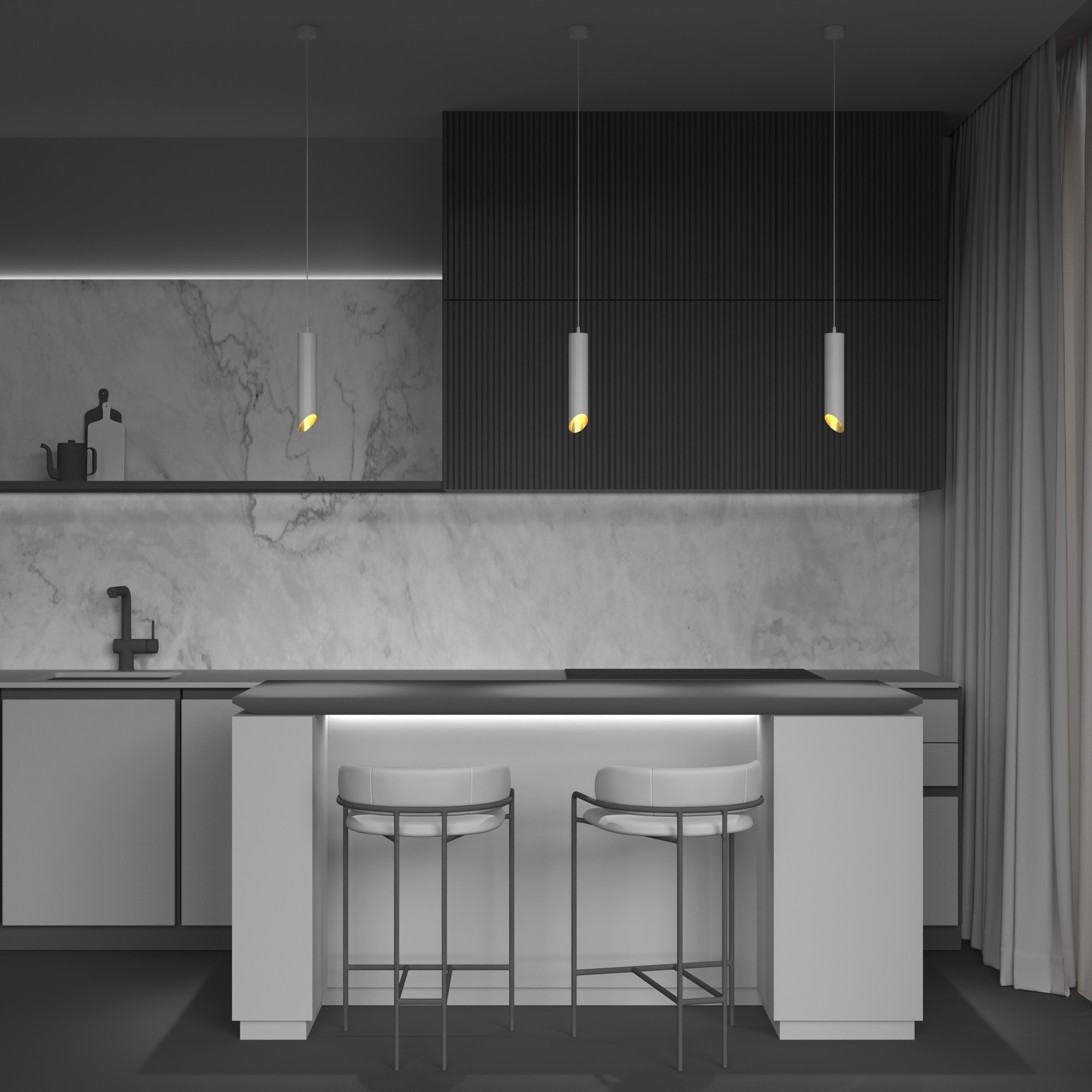 Дополнительная картинка Подвесной светильник Technical P044PL-01-40GU10-W