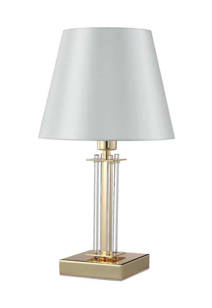 Картинка Настольная лампа Crystal Lux NICOLAS LG1 GOLD/WHITE Crystal Lux 3401/501
