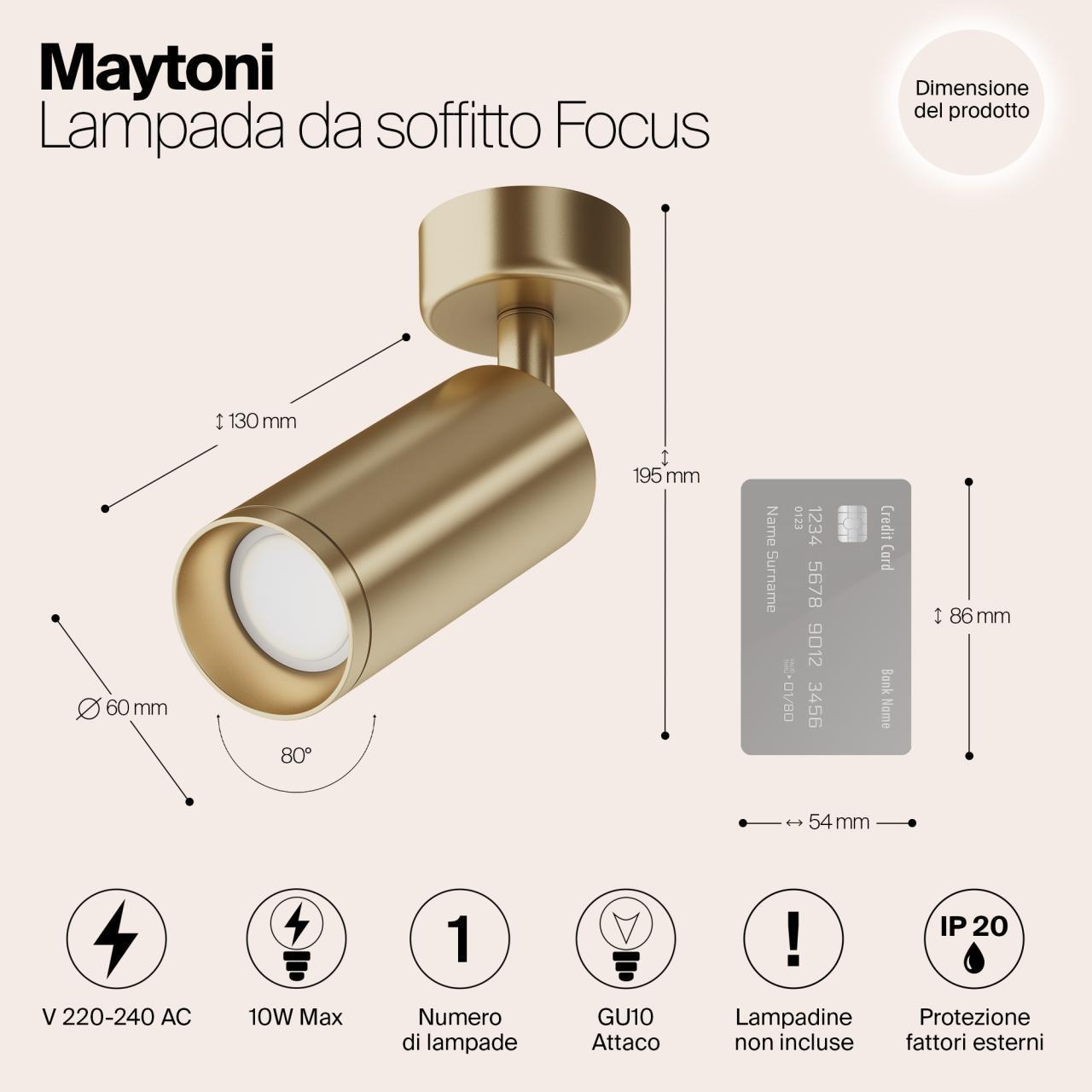 Дополнительная картинка Спот Maytoni Focus C017CW-01MG