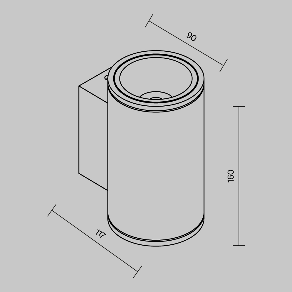 Дополнительная картинка Настенный светильник (бра) Outdoor O303WL-L10GF3K