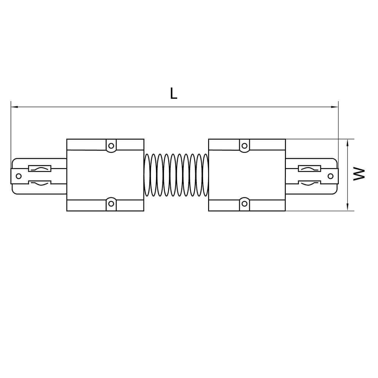 Дополнительная картинка Коннектор гибкий Lightstar Barra 504159