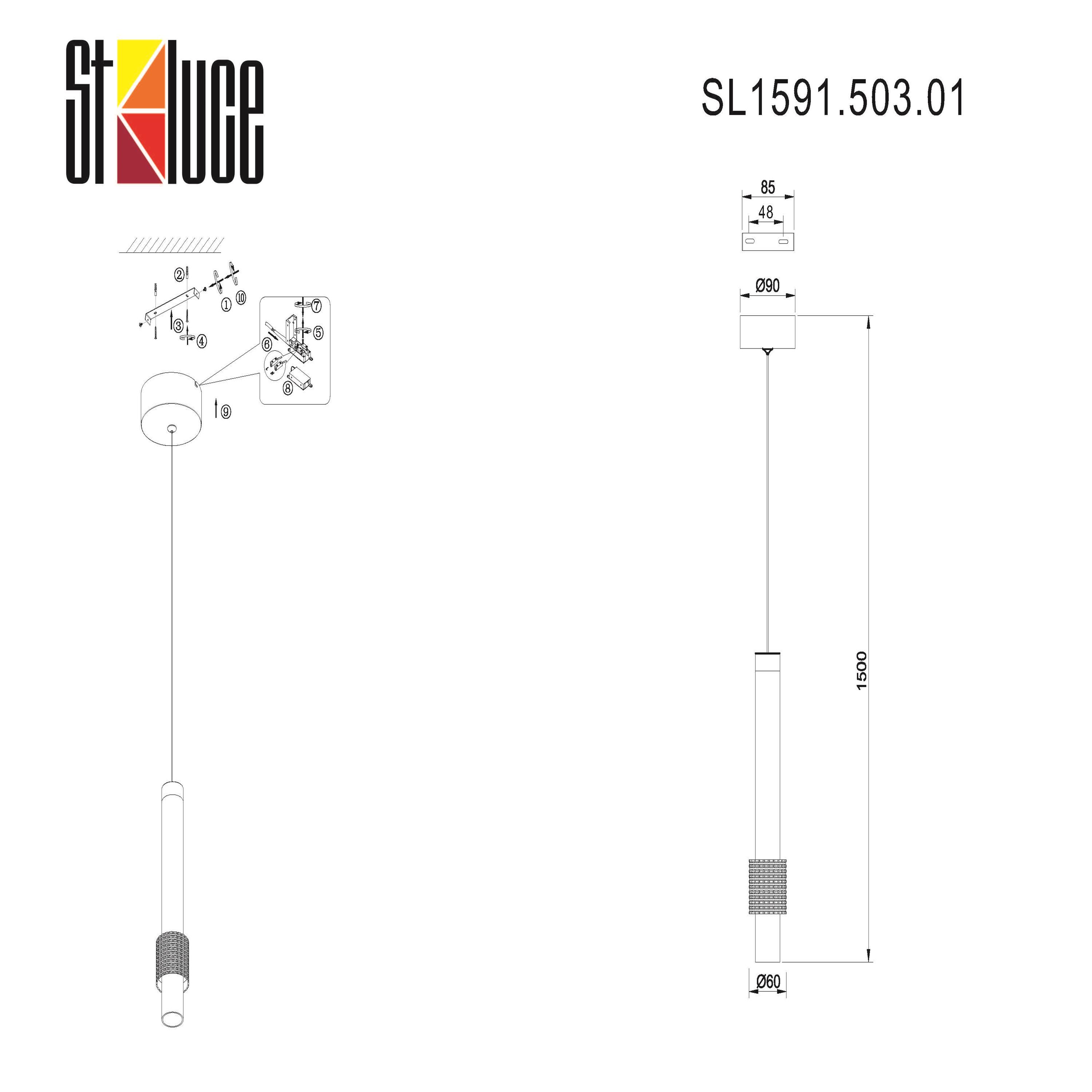 Картинка Подвесной светодиодный светильник ST Luce Ballito SL1591.503.01