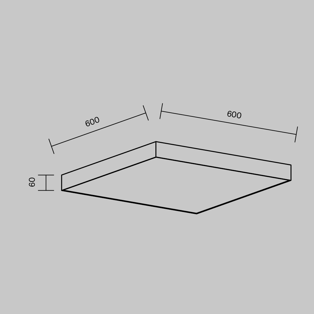 Картинка Потолочный светильник Technical C032CL-90W3K-SQ-W