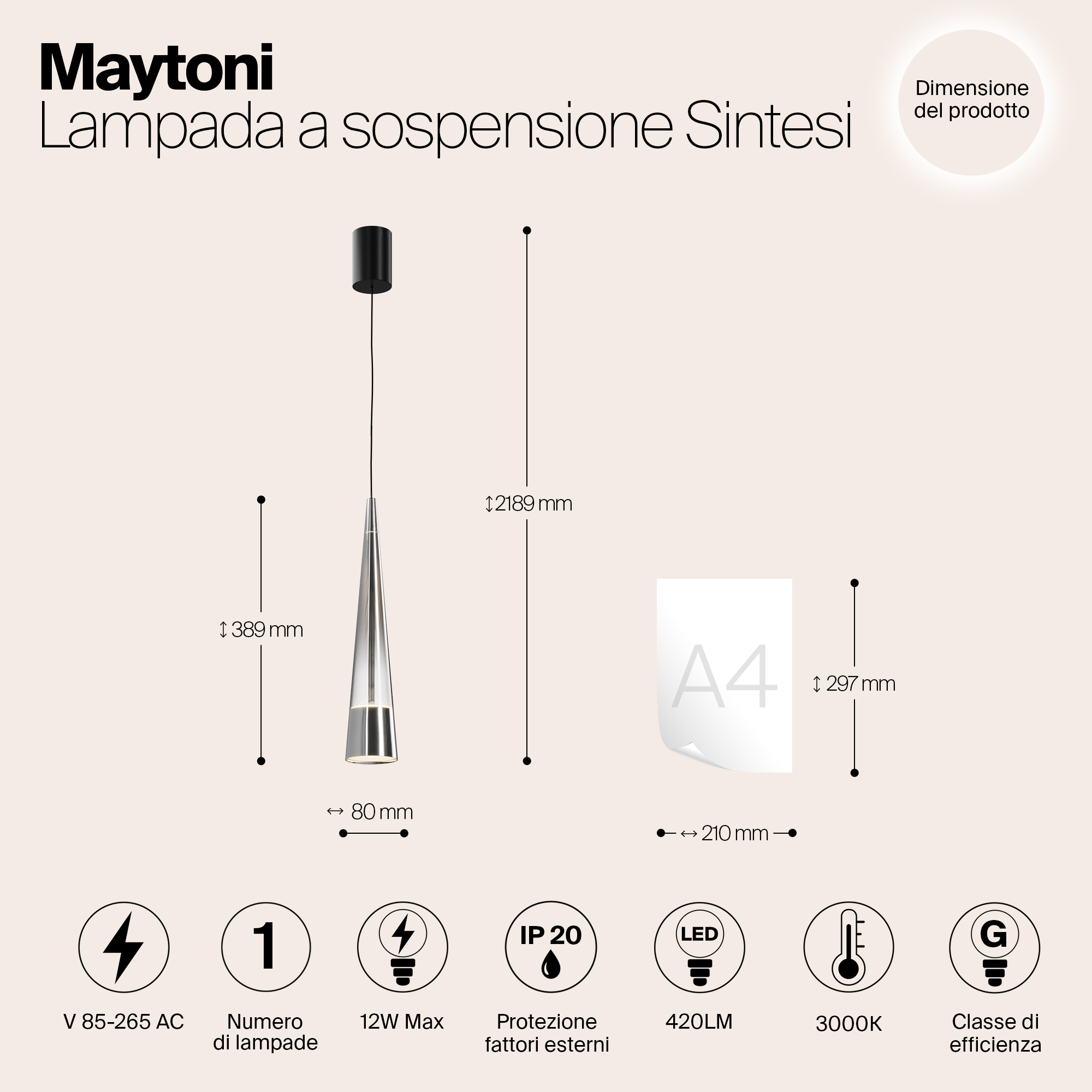 Подвесной светильник Maytoni P090PL-L12CH3K — фото 18
