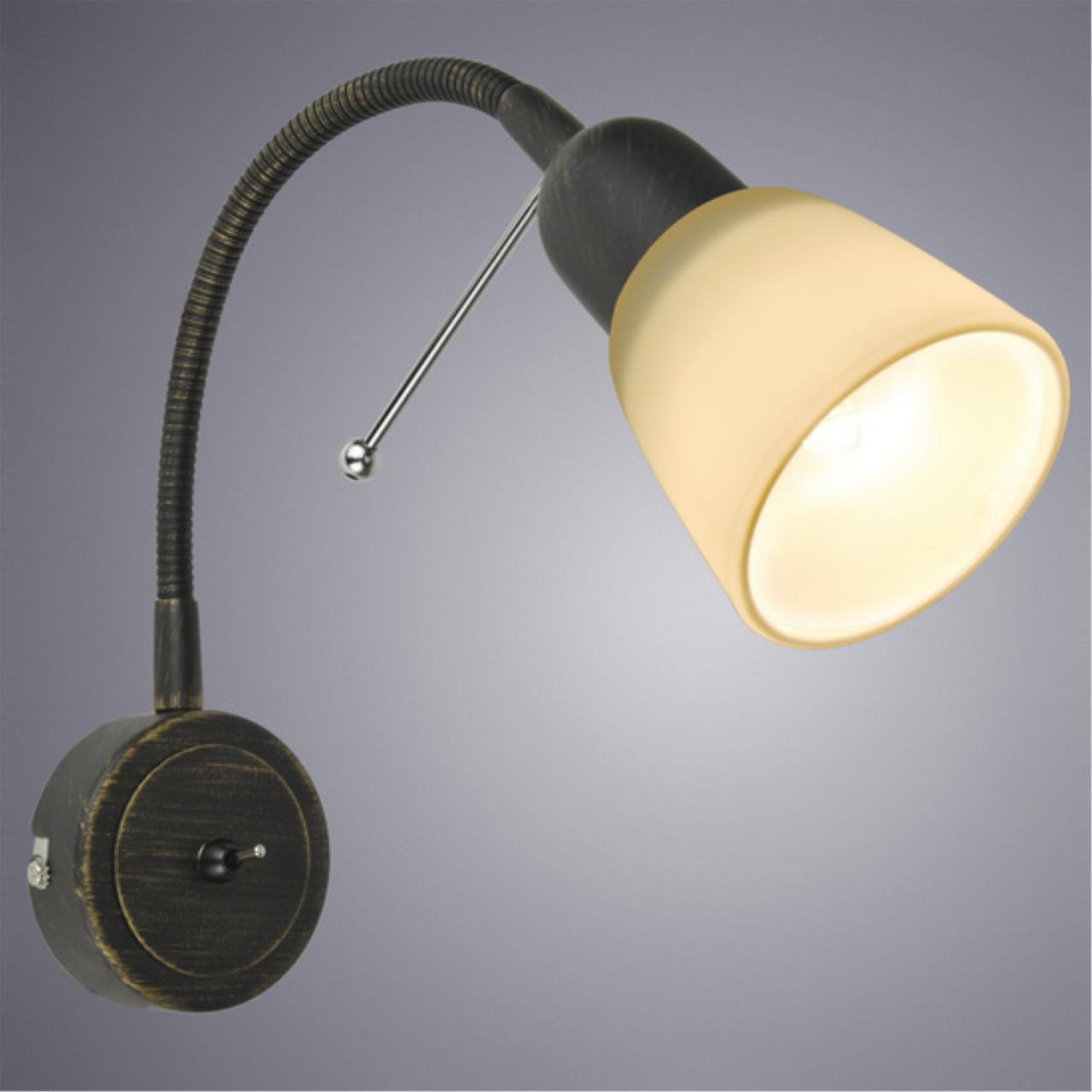 Дополнительная картинка Спот Arte Lamp Lettura A7009AP-1BR