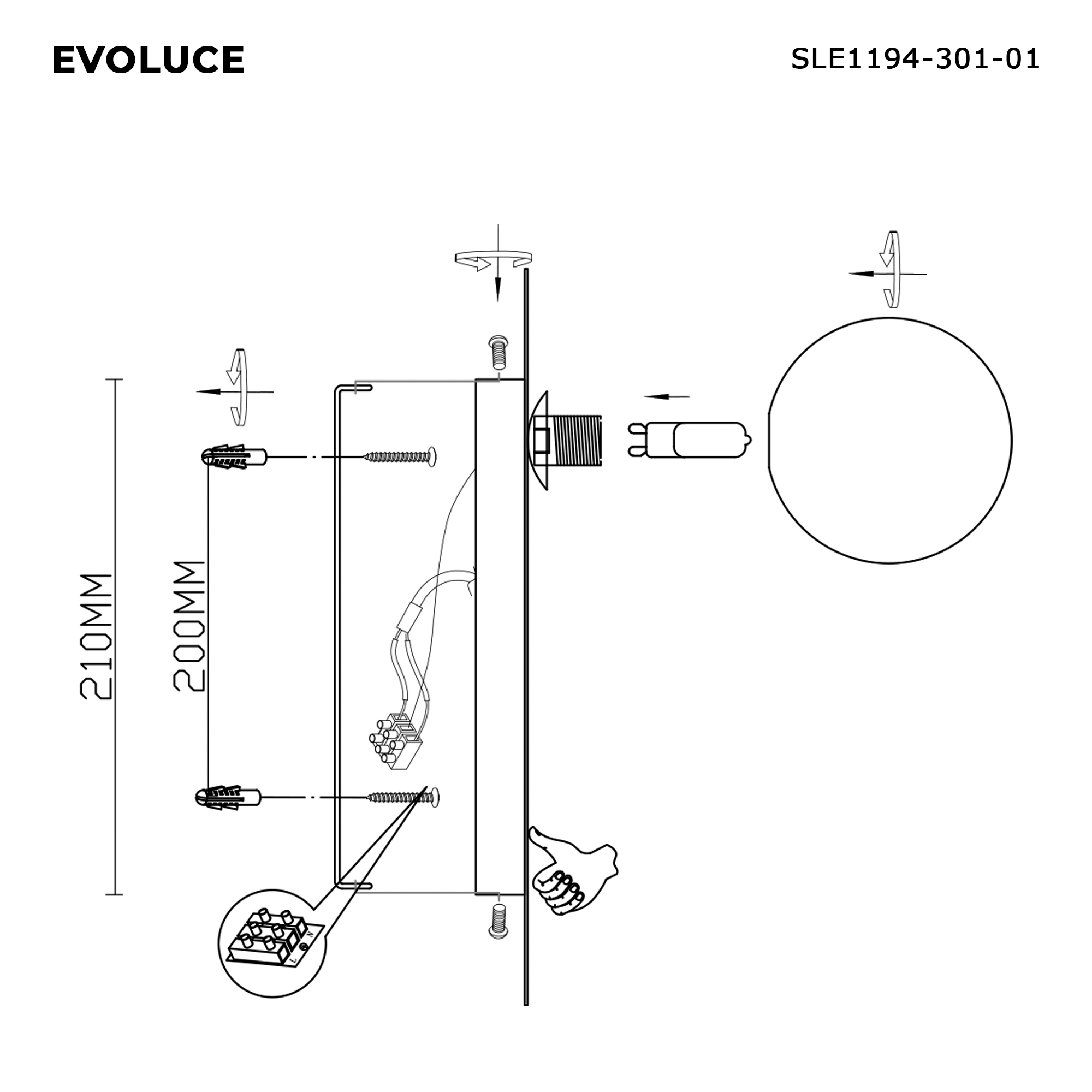 Картинка SLE1194-301-01 Светильник настенный 