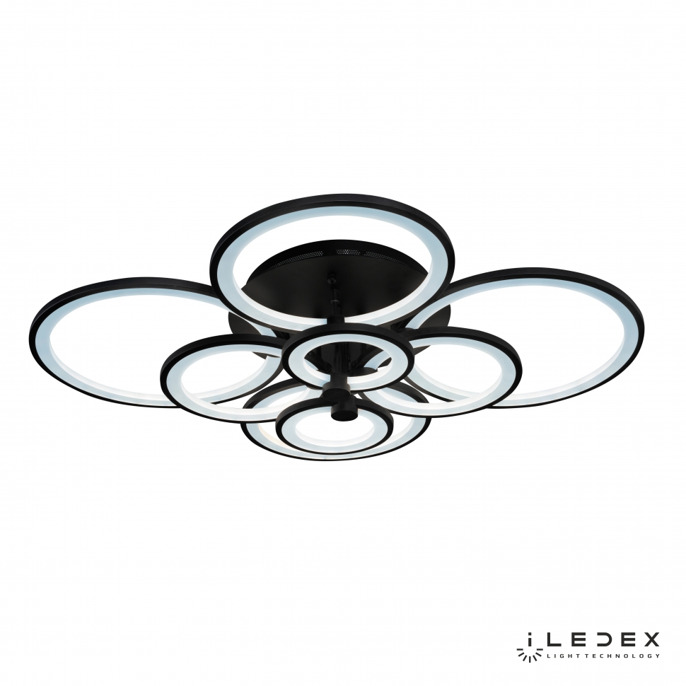 Картинка Потолочная светодиодная люстра iLedex Ring A001/8 BK