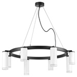 lr0183648640 подвесной светильник rullo 8х50w gu10 черный/белый (571018+214436-4+214486-4+202430-8), доставка по Казахстану 
