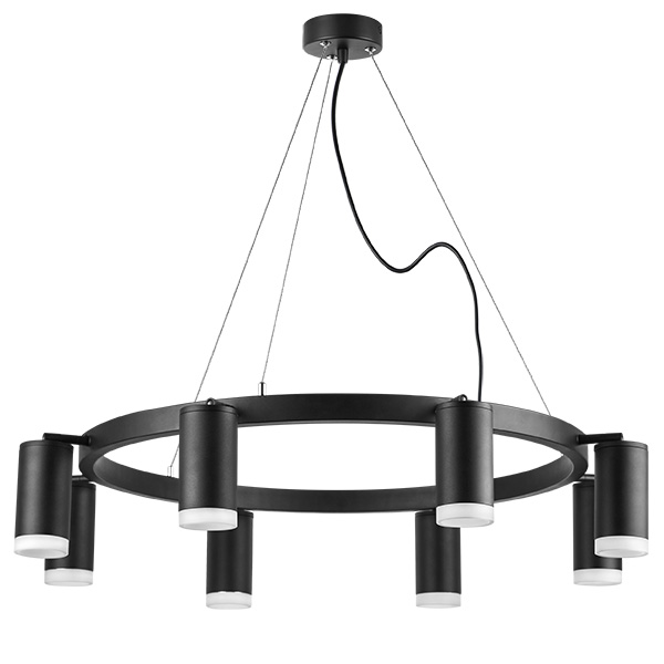 lr0183780 подвесной светильник rullo 8х50w gu10 черный (571018+214437-8+202430-8), доставка по Казахстану 