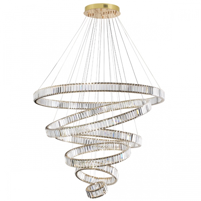 5015/260l l-vision odl23 427 золотой/прозрачный металл/хрусталь люстра led 260w 4000k 30600лм vekia, доставка по Казахстану 