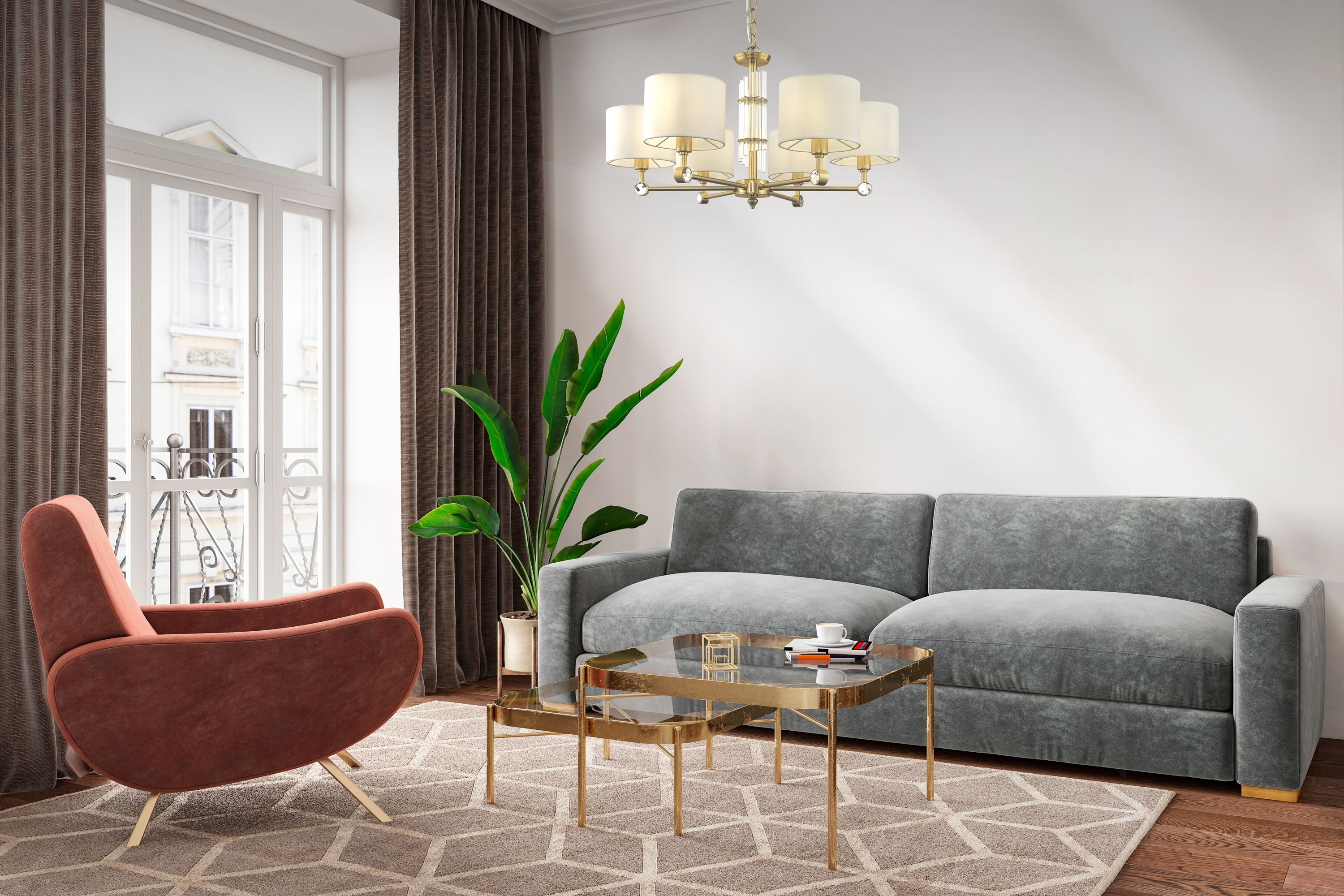 Дополнительная картинка Люстра Maytoni MOD088PL-06BS