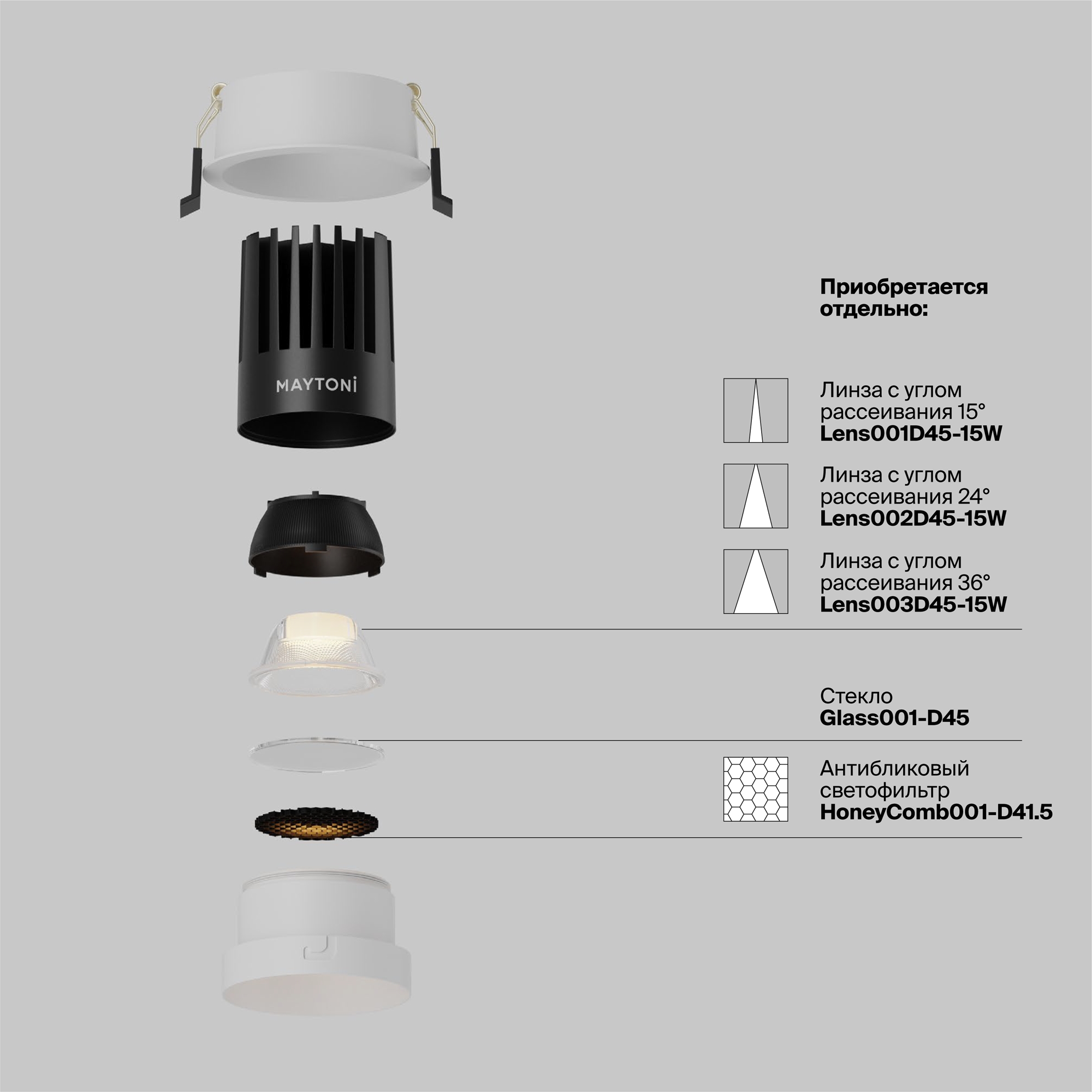 Картинка Встраиваемый светильник Technical DL117-15W-2.7K-W
