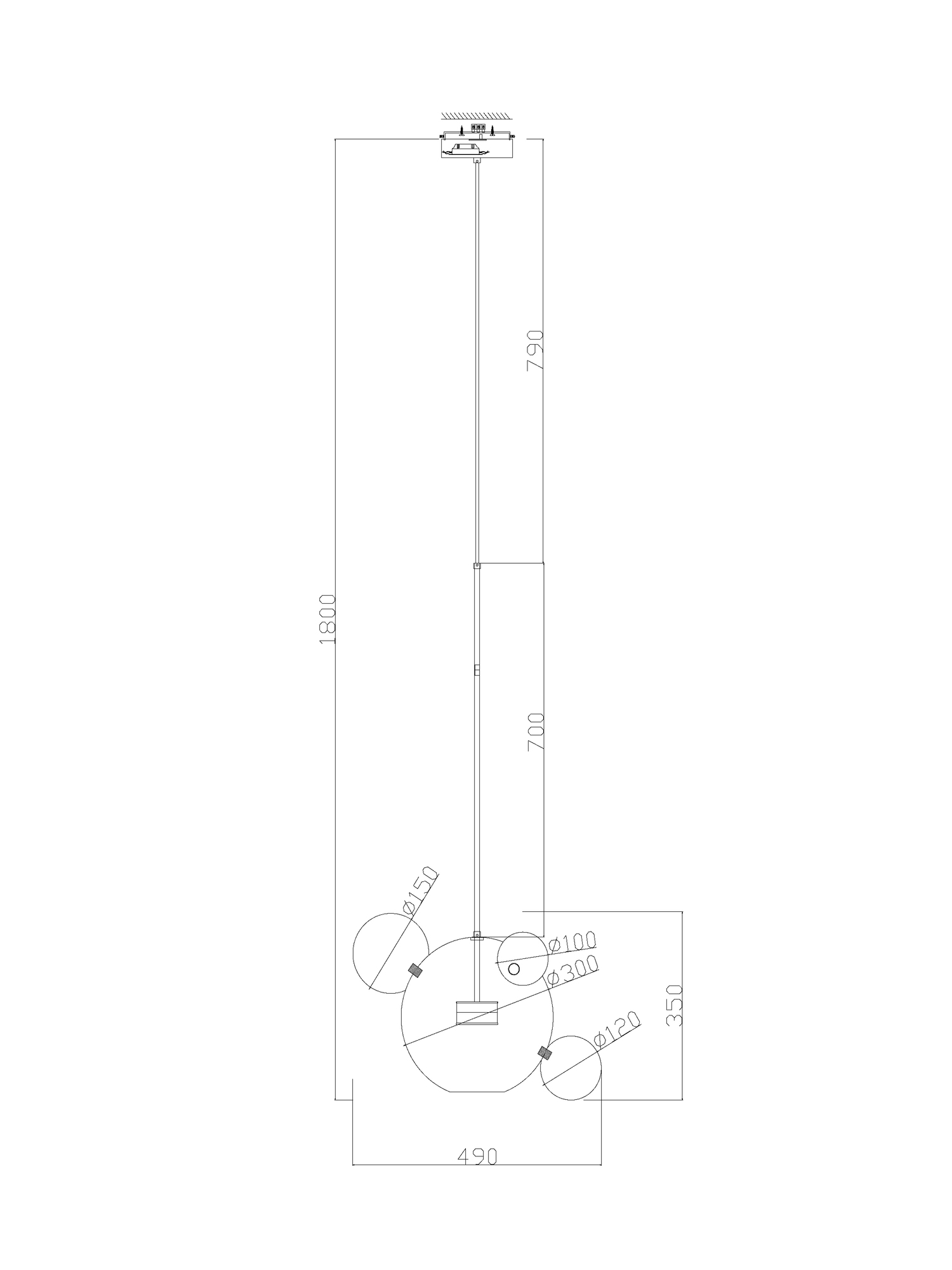 Дополнительная картинка Подвесной светильник Freya FR5128PL-L10BS