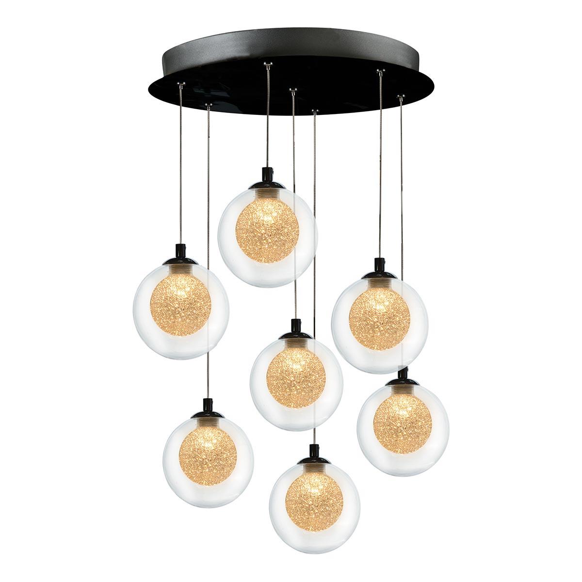 Картинка Подвесная светодиодная люстра iLedex Oblivion C4457-7R CR