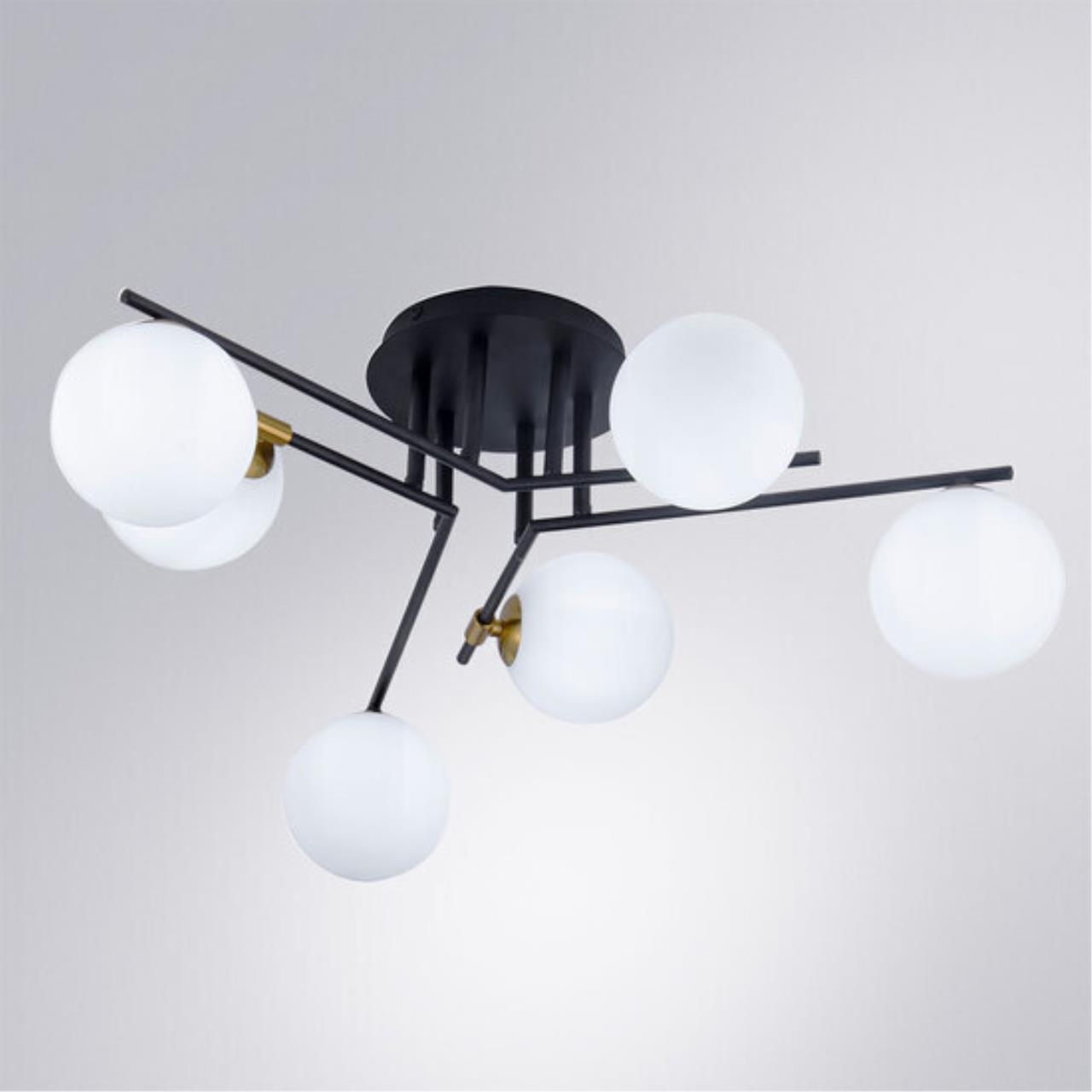 Дополнительная картинка Потолочная люстра Arte Lamp GEMINI A2243PL-6BK