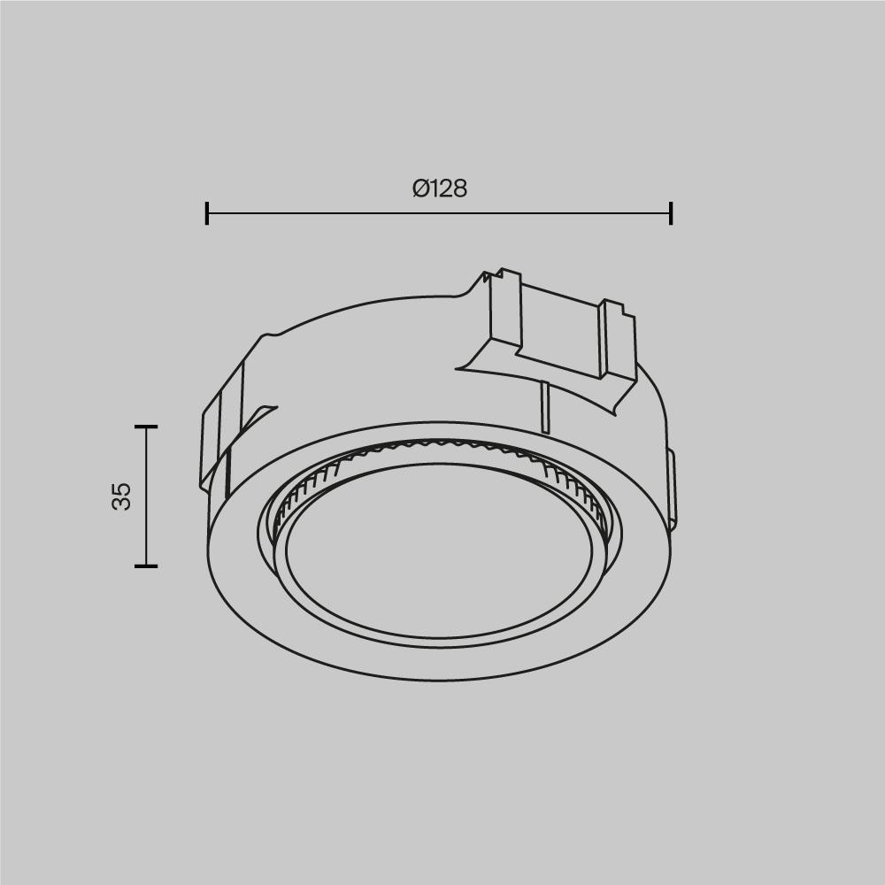 Дополнительная картинка Встраиваемый светильник Technical DL019-GX53-B