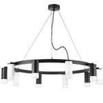 люстры lr0203753651 подвесной светильник rullo 10х50w gu10 черный/белый (571020+214437-5+214436-5+202431-10), доставка по Казахстану 