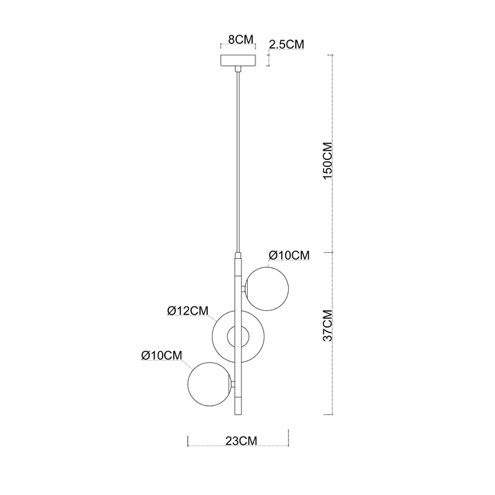 Картинка Подвесной светильник Arte Lamp GEMINI A2243SP-3BK