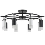 люстры lr7183743641 люстра rullo 8х50w gu10 черный - белый  571718 - 214437-4 - 214436-4 - 202431-8, доставка по Казахстану 
