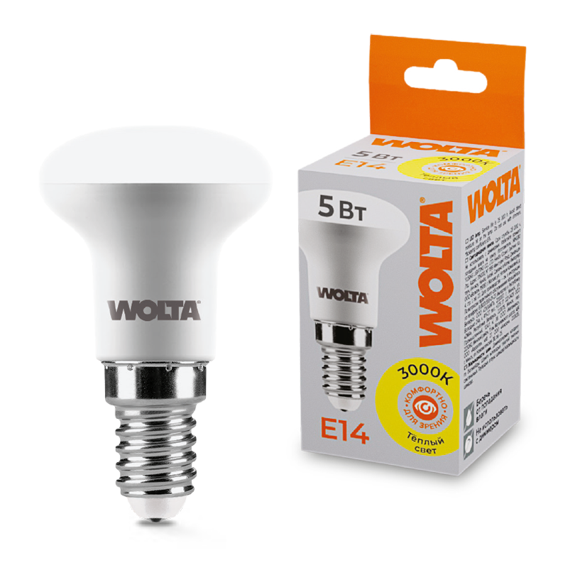 Лампа LED WOLTA 25Y39R5E14 3000K купить в Алматы svet.kz