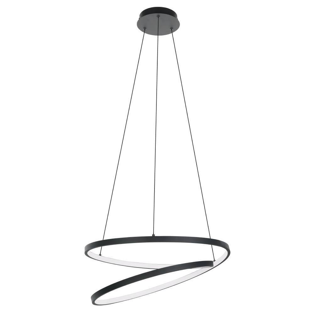 люстры 900472 подвесной потолочный светильник ruotale, led 37w, 4800lm, h1500, ?550, алюминий, сталь, черны, доставка по Казахстану 