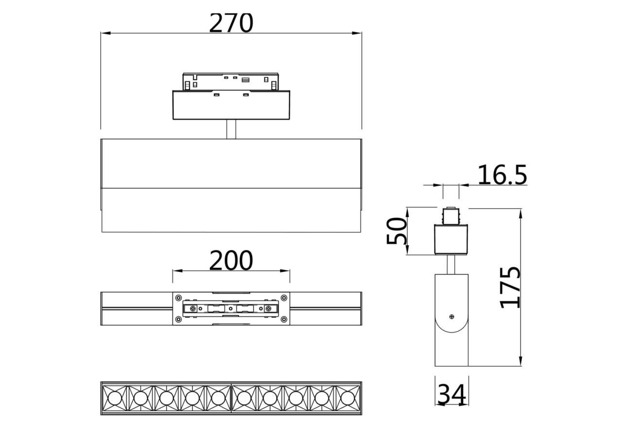 Дополнительная картинка Трековый светильник Technical TR015-2-20W3K-W