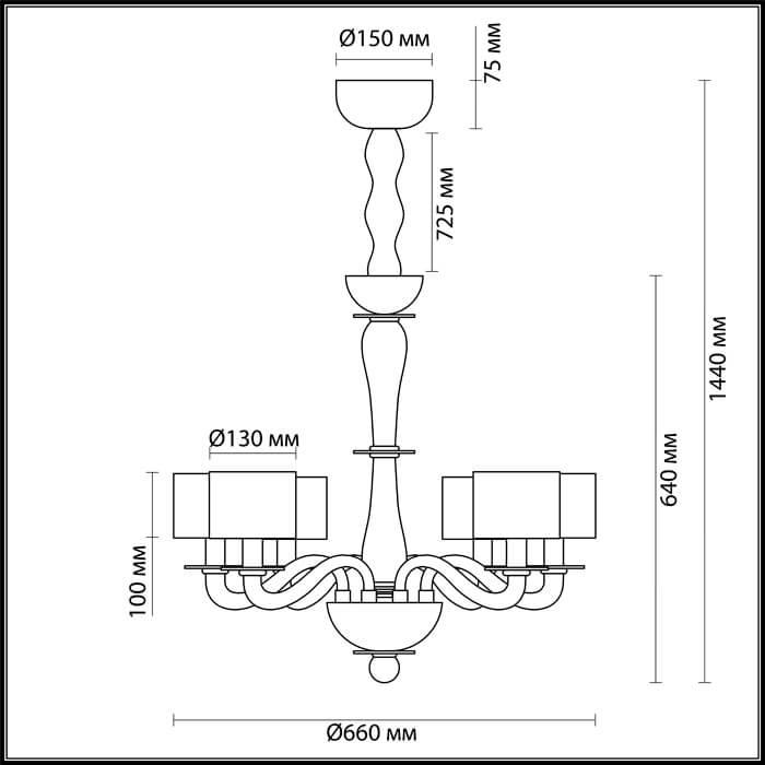 Картинка Подвесная люстра Odeon Light Laura 4196/6