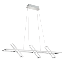 люстры светильник подвесной tamasera, сталь, пластик led-hl l-1200 nickel-matt, доставка по Казахстану 