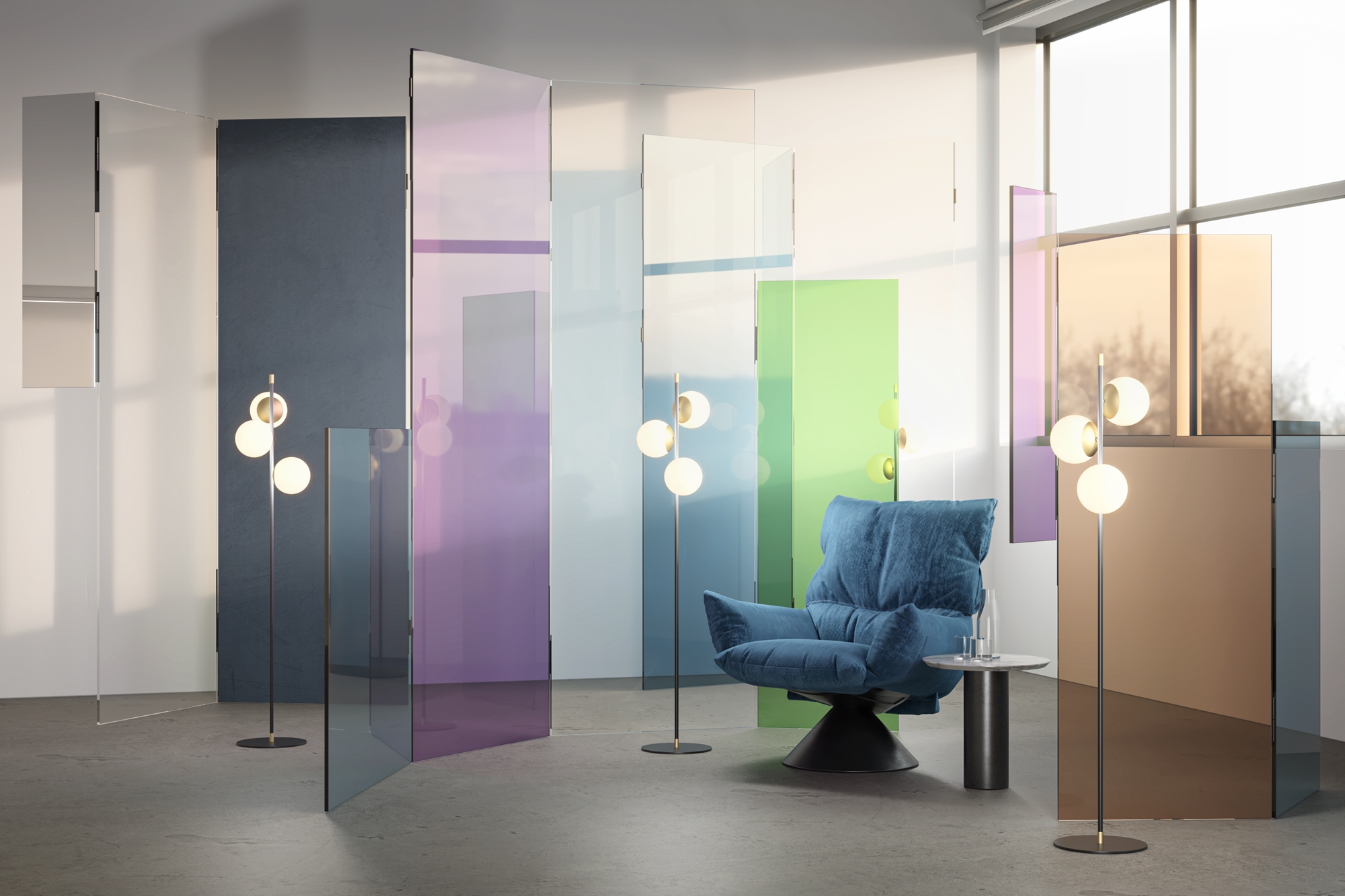 Картинка Торшер Maytoni MOD048FL-03G