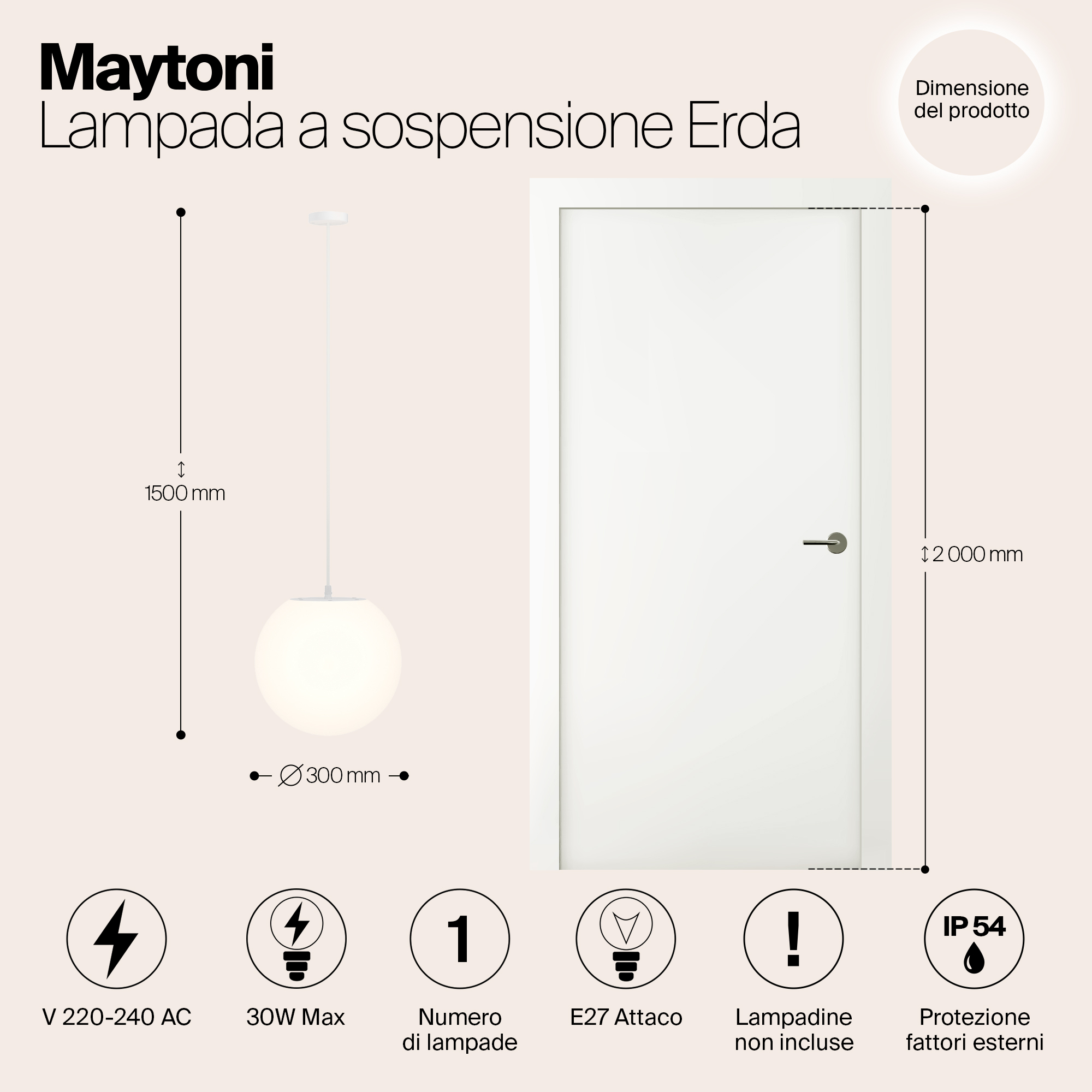 Картинка Подвесной светильник Outdoor O594PL-01W