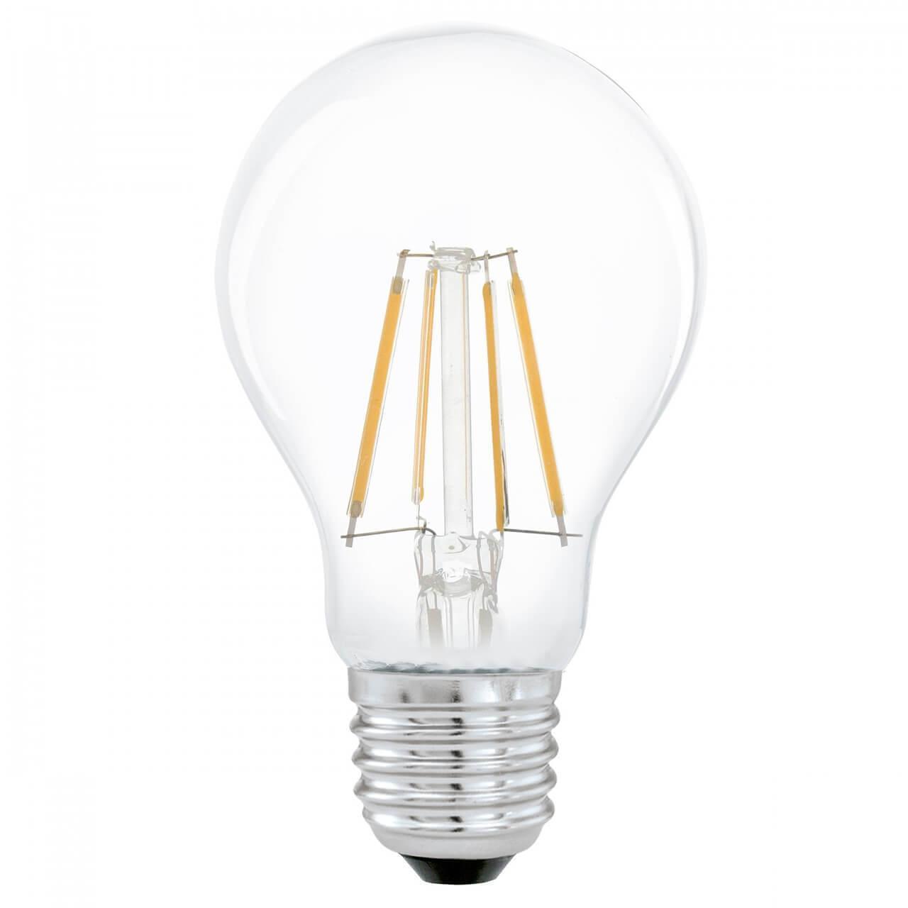 Картинка Лампа светодиодная филаментная Eglo E27 4W 2700К прозрачная 11491