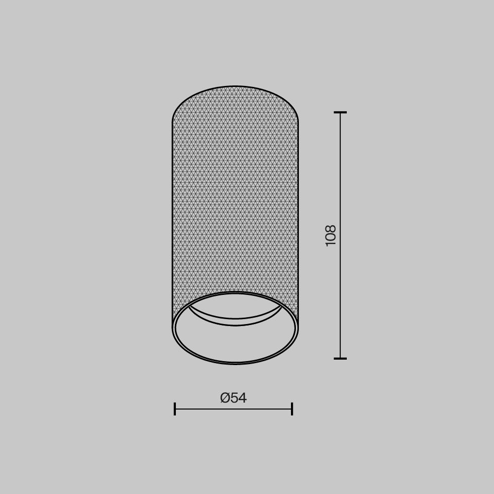 Дополнительная картинка Потолочный светильник Technical C080CL-01-GU10-B