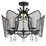 люстры 744057 (mx21053-5a) люстра castello 5х40w e14 черный/золото (в комплекте), доставка по Казахстану 