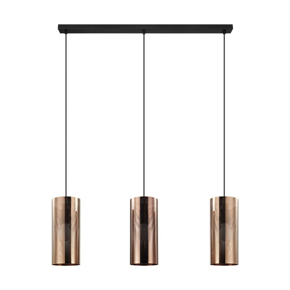 99017 подвес tabiago, 3х40w(e27), сталь, черный сталь, розовое золото, доставка по Казахстану 