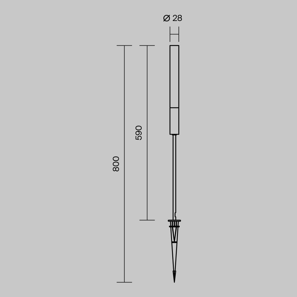 Дополнительная картинка Ландшафтный светильник Outdoor O487FL-L3GF3K