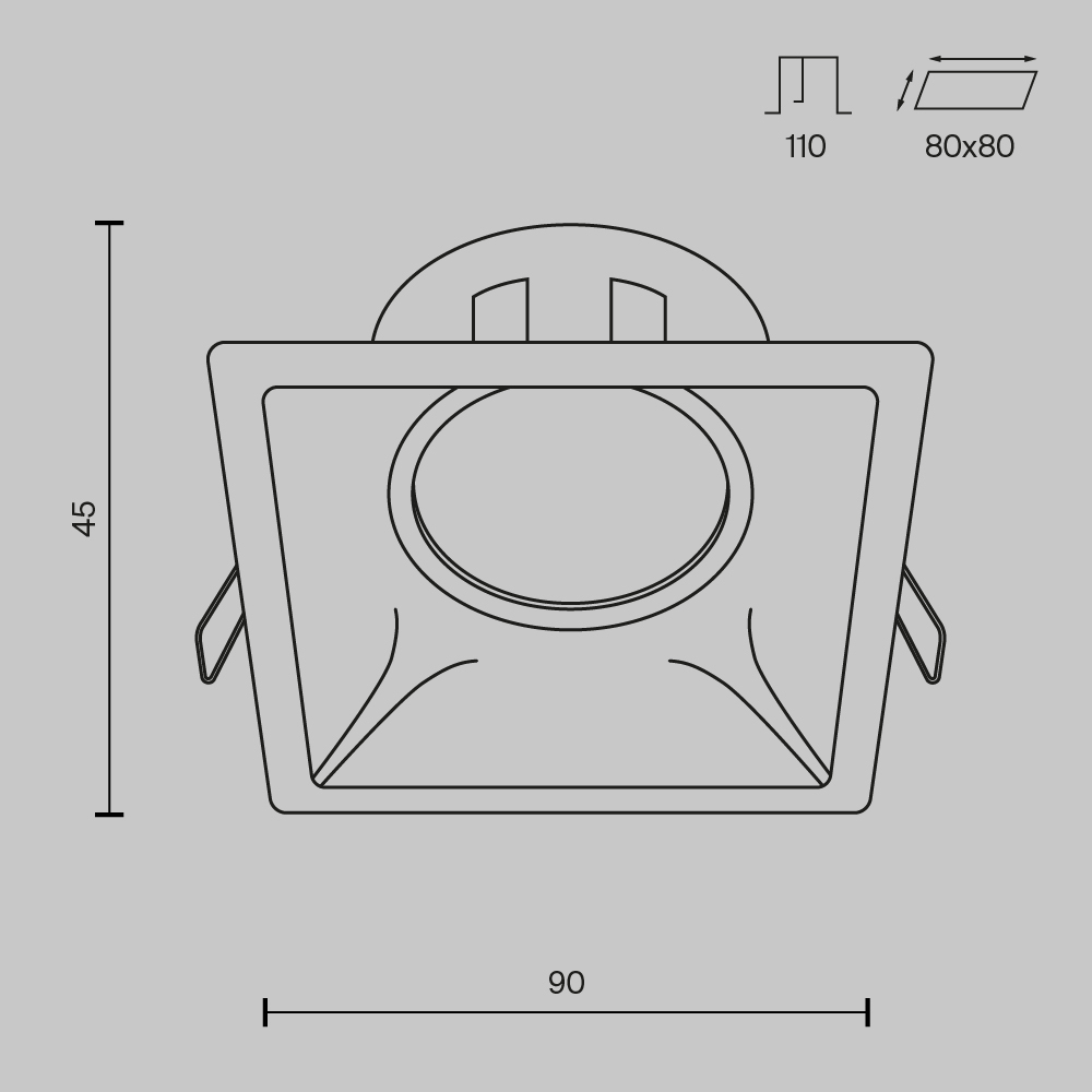 Дополнительная картинка Встраиваемый светильник Maytoni Dot DL029-2-01W