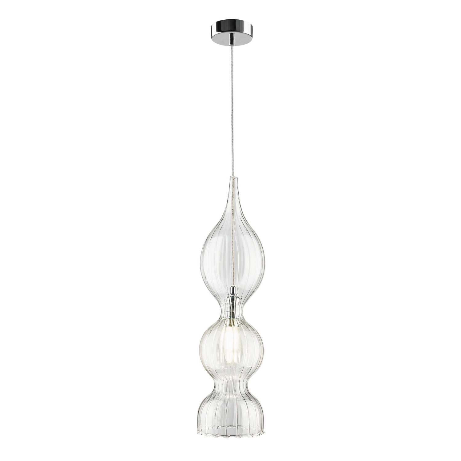Картинка Светильник подвесной Crystal Lux IRIS SP1 B TRANSPARENT Crystal Lux 2075/201