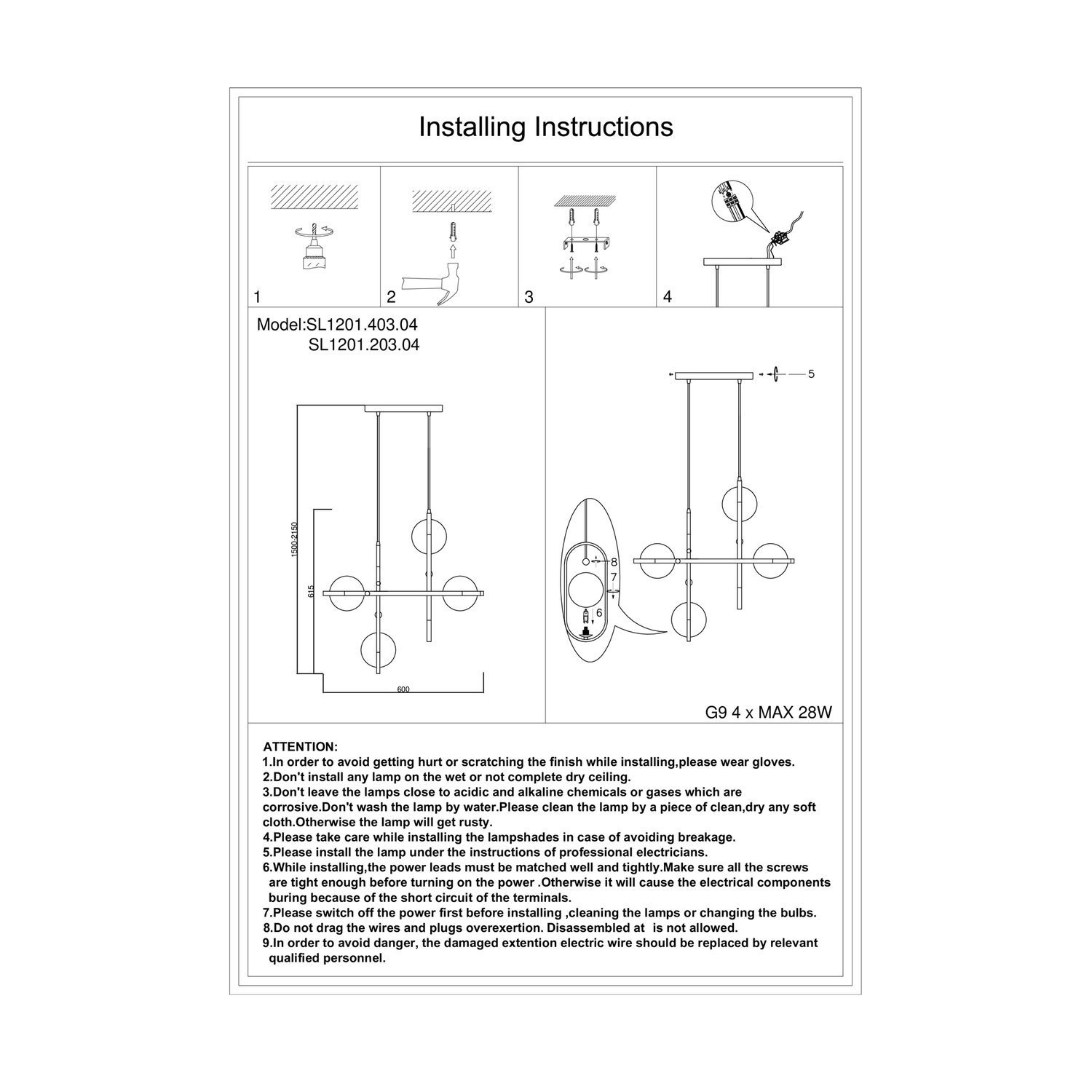 Картинка Подвесной светильник ST Luce Circono SL1201.403.04