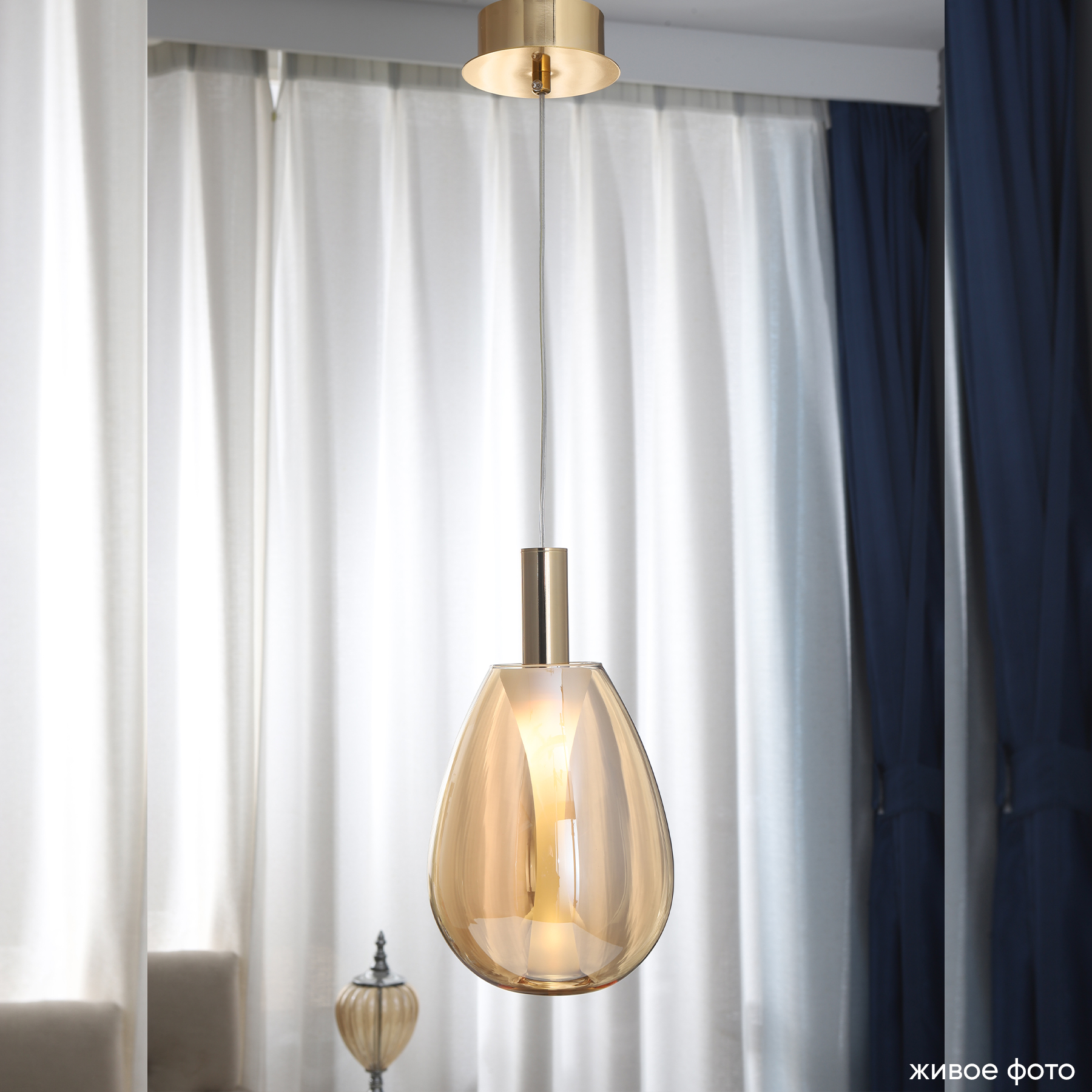 Дополнительная картинка Светильник подвесной Crystal Lux GAUDI SP4W LED AMBER Crystal Lux 1880/204