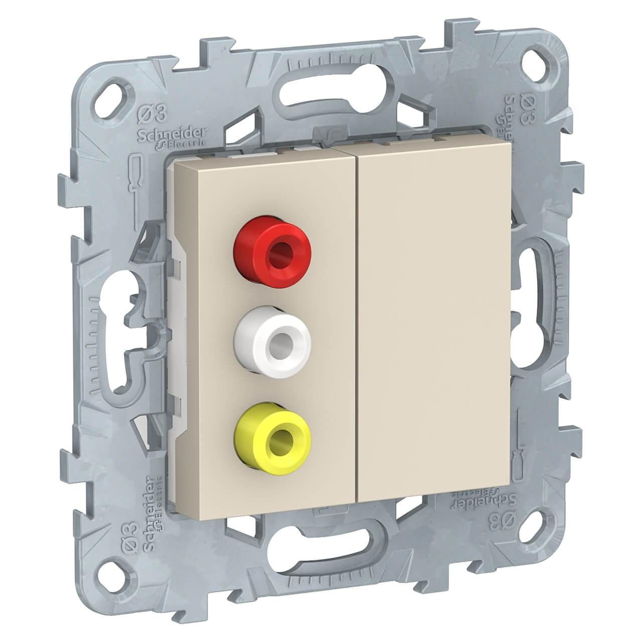 Розетка 3xRCA Schneider Electric Unica New NU543144