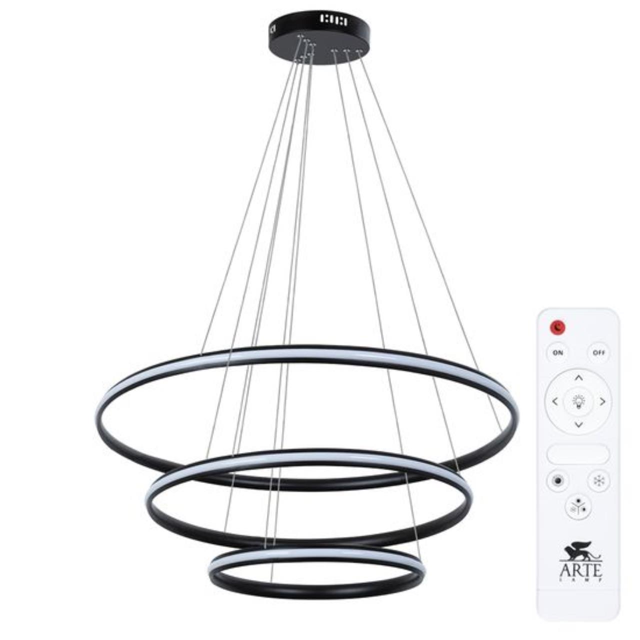 Картинка Подвесной светильник Arte Lamp MERIDIANA A2198SP-3BK
