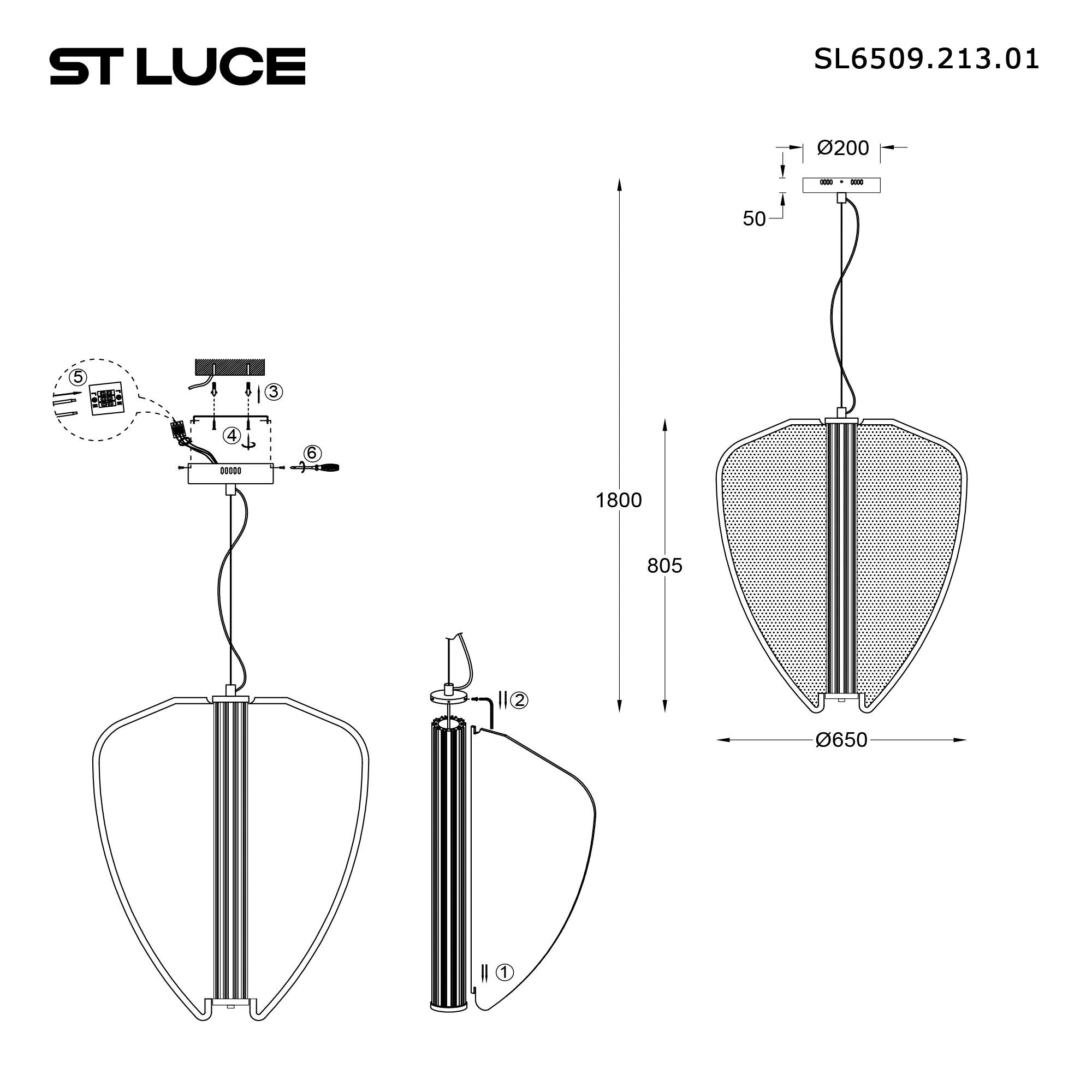 Дополнительная картинка SL6509.213.01 Светильник подвесной ST-Luce