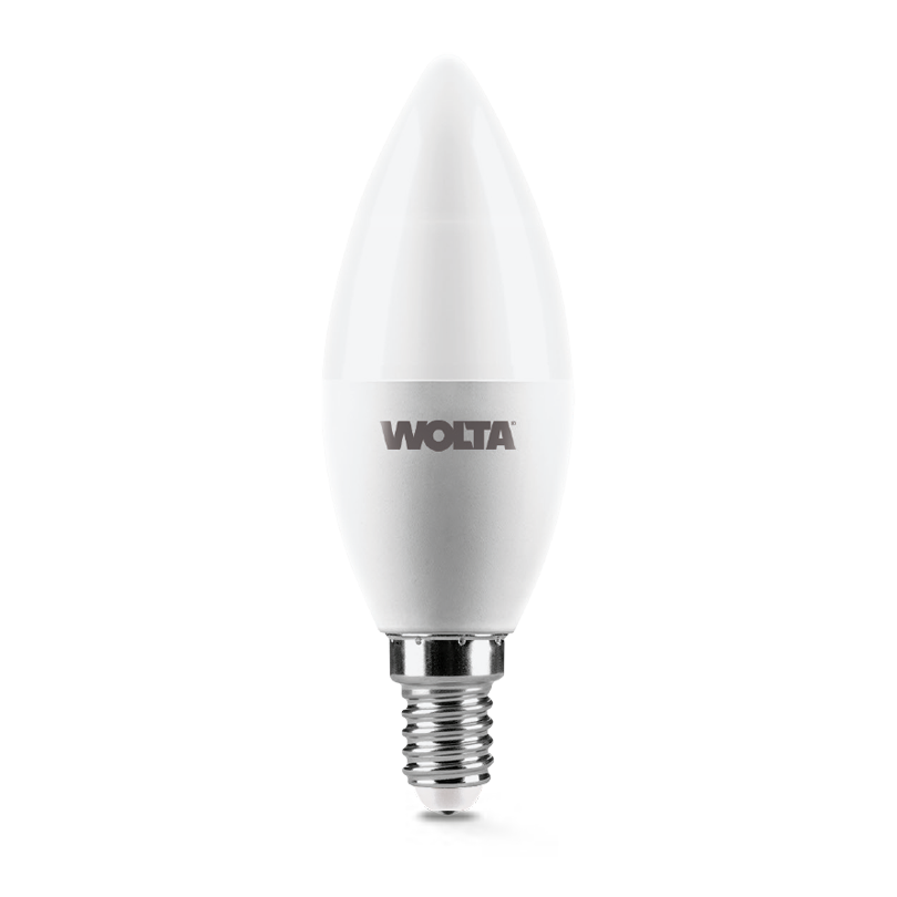 Картинка Светодиодная лампа WOLTA 25YC12E14  Свеча  C37 12Вт 1050лм 3000К Е14 1/50