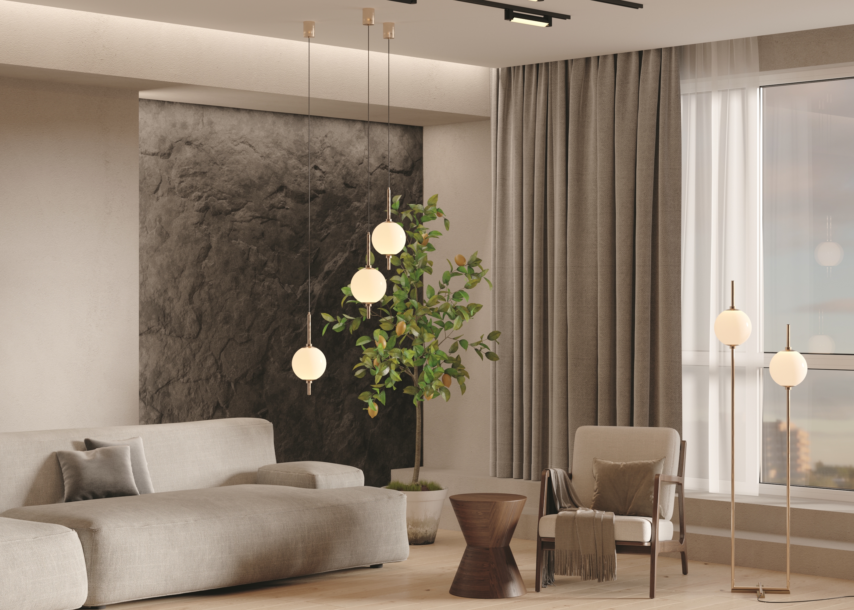 Картинка Напольный светильник (торшер) Maytoni Z020FL-L12BS3K