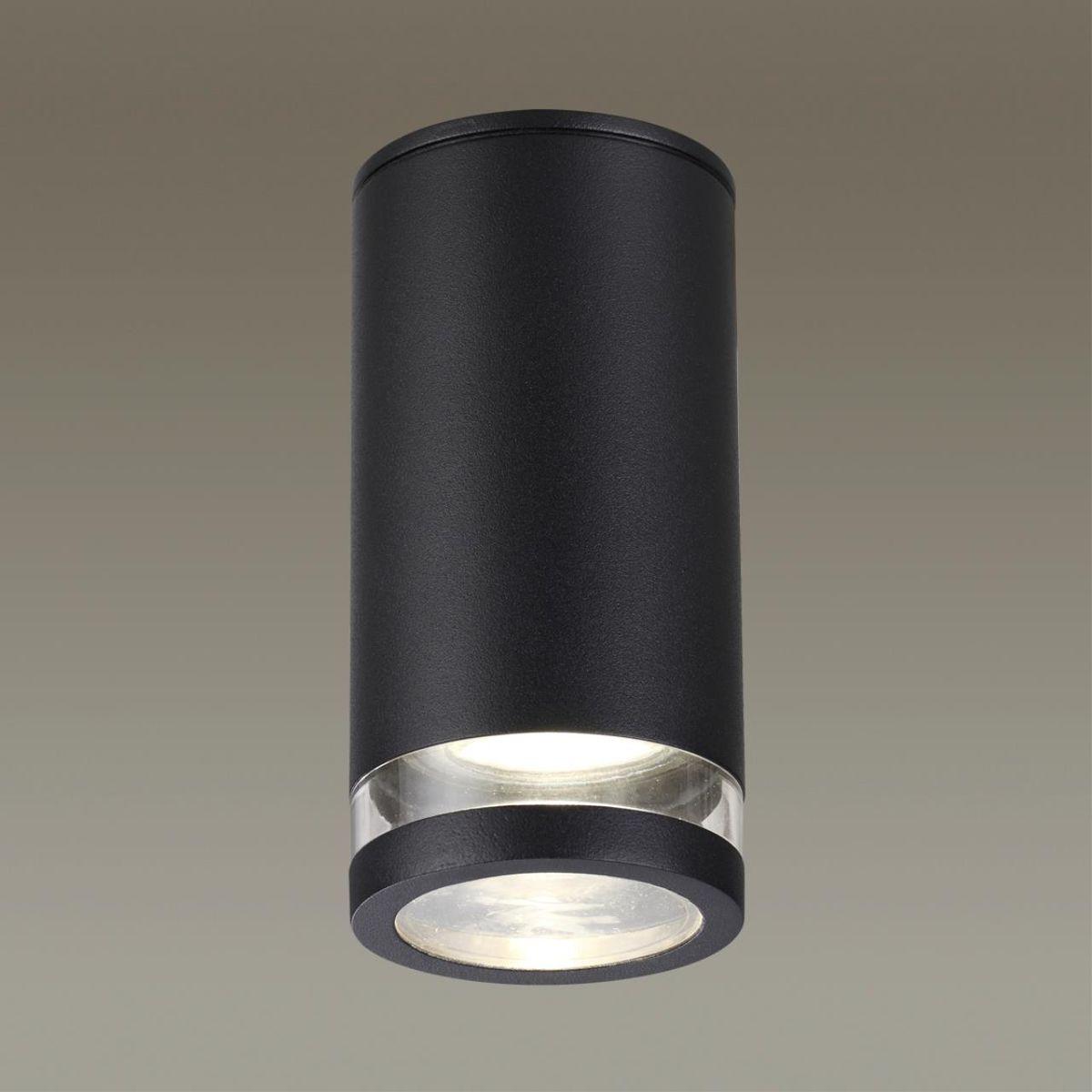 Картинка 6605/1C HIGHTECH ODL23 563 черный/металл/пвх стойкий к УФ излучению Потолочный св-к IP65 LED GU10 7W MOTTO