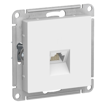 ATLASDESIGN РОЗЕТКА компьютерная RJ45, кат. 5Е, механизм, БЕЛЫЙ